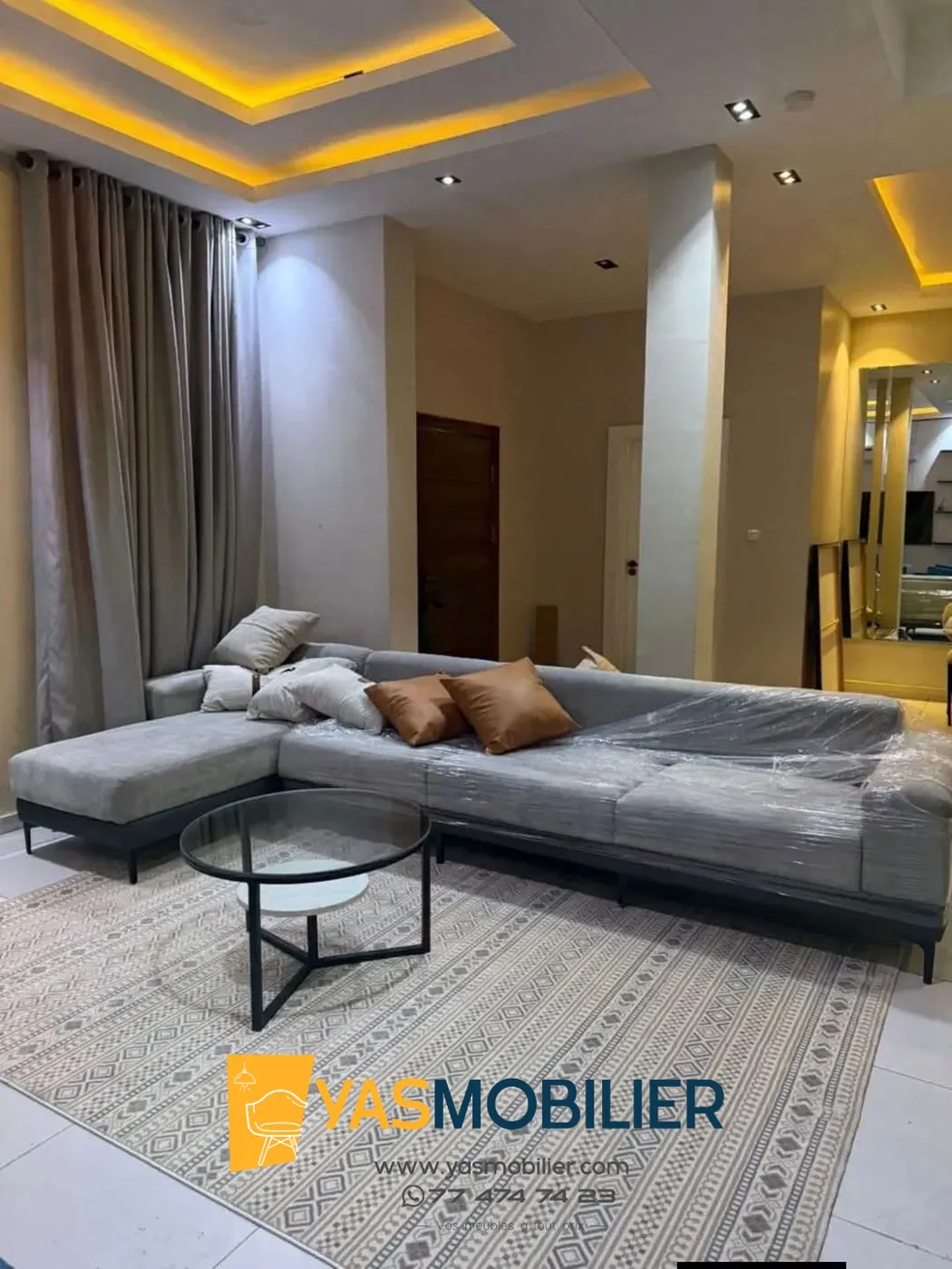 Salon aménagé par YAS Mobilier